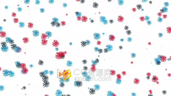 美丽旋转小花花蕾抽象动画4K背景视频素材免费下载