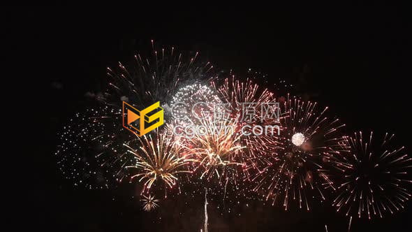 视频素材-灿烂烟花燃放烟火影视素材免费下载