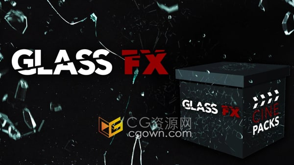 Glass FX 30种玻璃破碎效果视频合成素材带音效文件