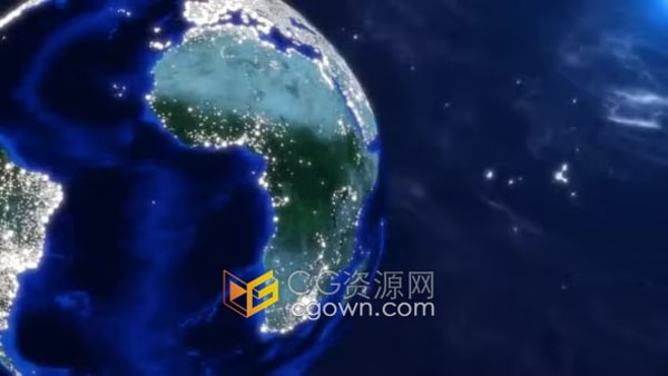 地球在太空中旋转循环背景全高清视频素材免费下载