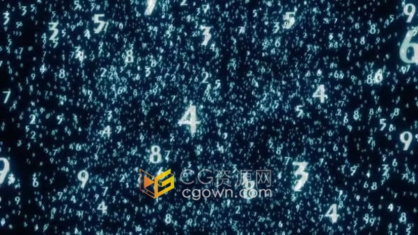 随机数字抽象动画高清背景视频素材免费下载