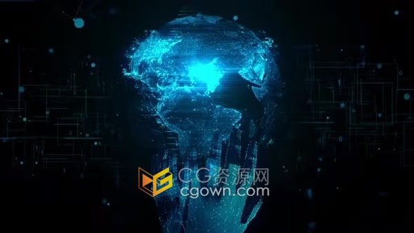 数字信息世界地球AI人工智能连接网络安全科技4K背景视频素材