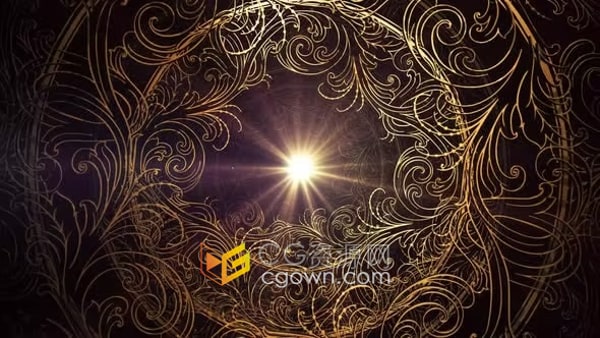 经典装饰花卉复古图案动画4K分辨率背景视频下载