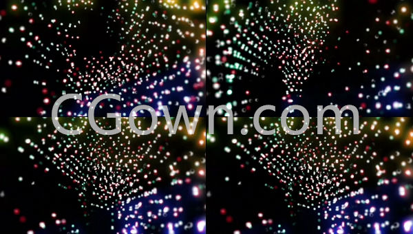 抽象绚彩升降弹跳灯光粒子DJ节日庆典光效背景素材下载