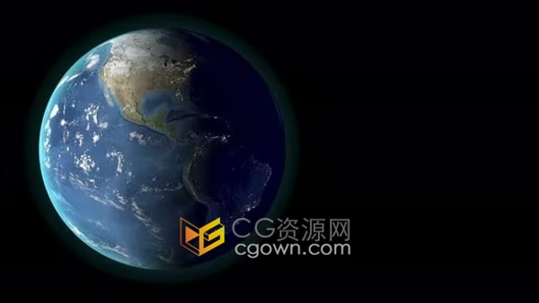 4K分辨率地球日夜自转动画视频素材下载