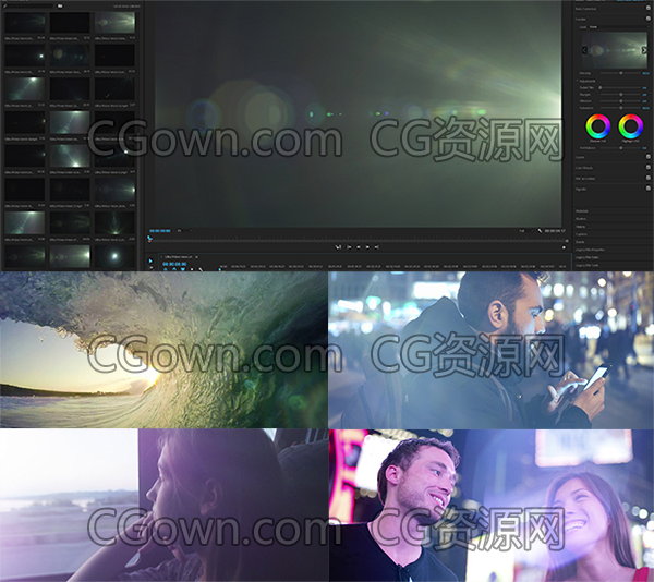 260组唯美梦幻镜头耀斑光效叠加视频素材4K分辨率资源下载