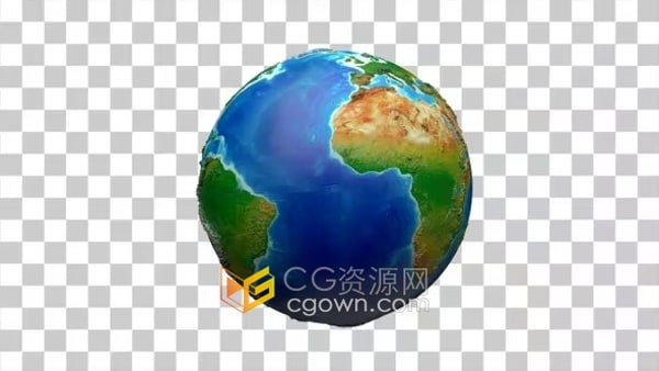 4K分辨率3D地球动画带Alpha通道合成视频素材
