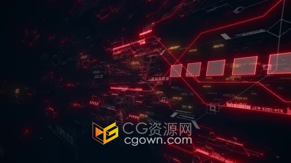 红线背景数字数据通讯计算机高科技互联网活动背景视频素材