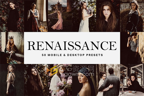 50个文艺复兴时期油画风格Renaissance Lightroom预设和LUT调色预设