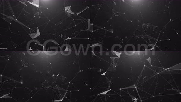 点线连接几何结构设计展示科技信息网络宣传背景视频素材