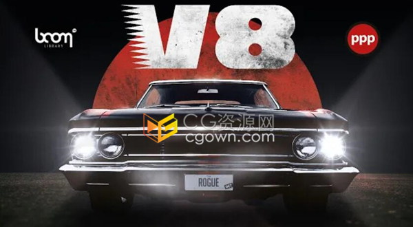 音效素材下载复古老爷车V8发动机引擎发动开车加速无损音效