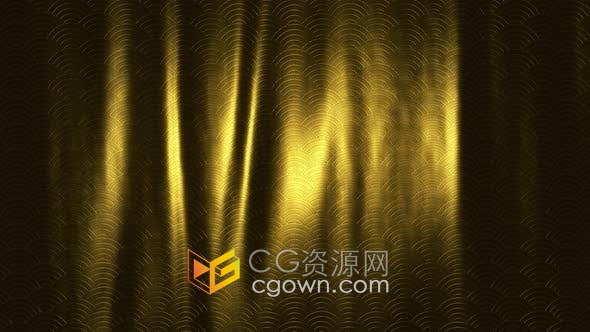 中国风格装饰图案金色织物纹理无缝动画背景视频素材