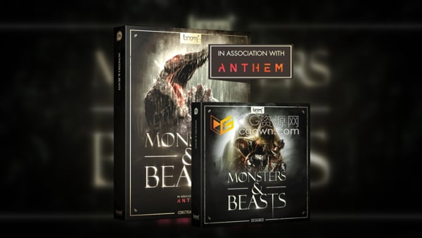 Monsters & Beasts 4957种动物野兽怪物咆哮嘶嘶呻吟声游戏或电影音效素材