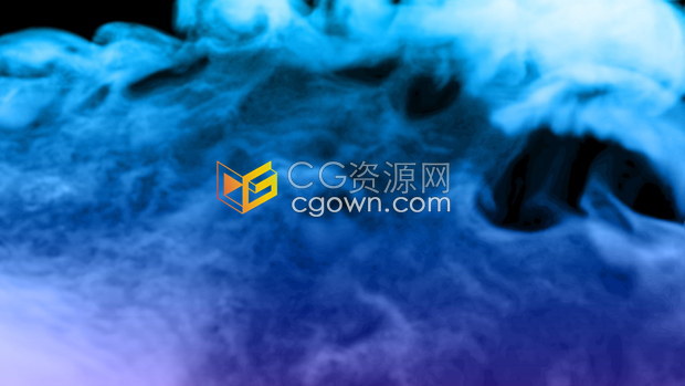 色彩烟雾特效蓝色浓烟动画效果视频素材4k分辨率