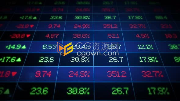 证券交易所股票代码股票行情展示LED屏幕效果背景视频素材下载