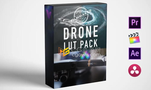 23组DJI 无人机航拍视频调色LUTs预设DLog/DLog-M & D-Cinelike使用