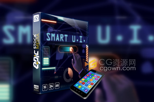 智能UI现代用户界面音效SFX集合视频游戏广告解说环境场景音频效果