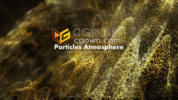 4K视频素材柔和迷人粒子景观黄金色调烟雾氛围光线闪烁景深缓慢变焦效果