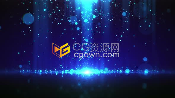 4K视频素材-蓝色神奇魔法梦幻粒子坠下优雅奢华风格颁奖晚会魅力循环背景素材