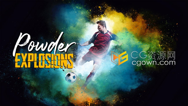 108组彩色粉末爆炸飞散慢动作动画带Alpha遮罩4K视频素材