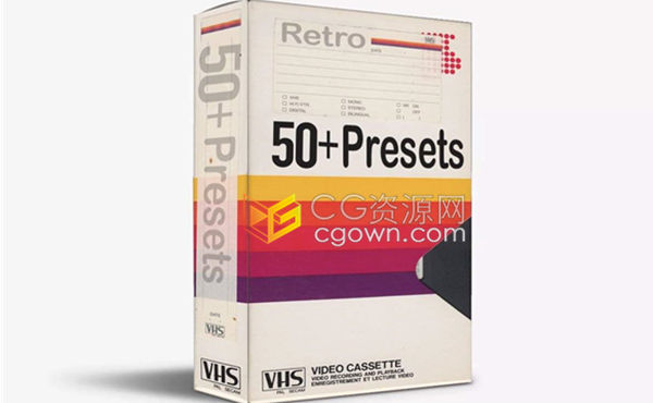 50+VHS预设包90年代复古老相机录像带糟糕信号4K视频素材含音效下载