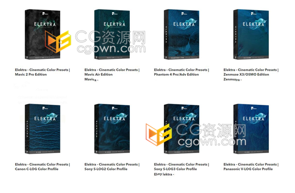 8套不同机器设备专业电影LUTs色彩预设包CUBE含PR/PS/FCPX/达芬奇使用教程