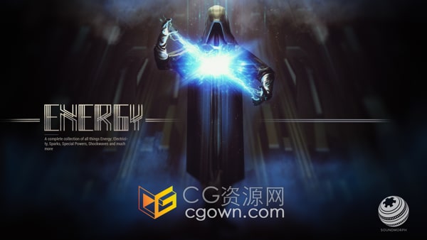 Energy万物能量元素音效素材电力电源冲击波火花力场