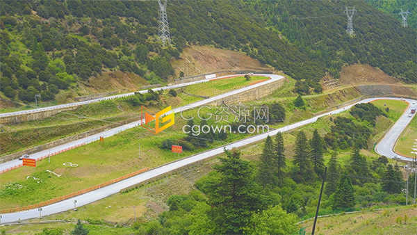 318川藏线天路十八弯公路实拍视频素材