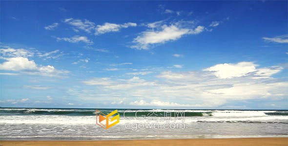 Tropical Beach热带冲浪海滩自然风景实拍视频素材