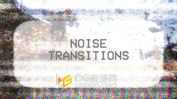 Noise Transitions 7种燃烧胶片损坏效果电视屏幕故障视频转场视频素材