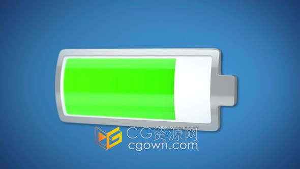 电池放电负载指示灯从绿色变为黄色警告电池图标视频素材