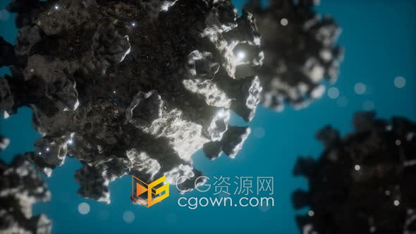 流感新毒株传染微生物学3D新型冠状病毒肺炎COVID-19视频素材