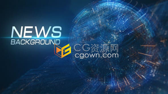 制作全息信息技术互联网数据科技新闻广播地球背景视频素材下载