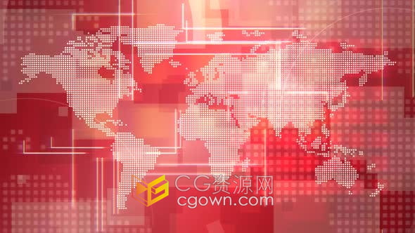 视频素材-线条和世界地图新闻图形动画动态背景素材下载