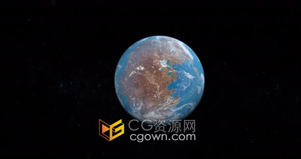 4K视频素材-盘古地球超大陆慢慢靠边地球表面动画效果