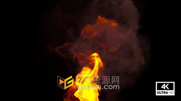 爆炸喷射燃烧火焰烟雾特效带Alpha通道4K分辨率视频素材