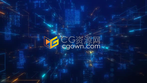 4K高科技三维空间动画互联网活动数据讲台科学演示世界经济报道节目背景视频