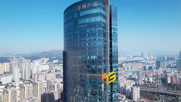 航拍昆明地标昆明广场建筑大楼实拍视频素材