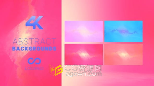 VJ视频素材-渐变彩色波浪流体动画动态背景视频素材4K分辨率