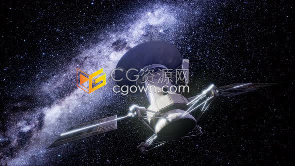 宇宙飞船行星星际探测器太空背景天文学探索科学讲座视频素材下载