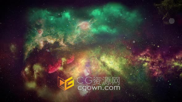 视频素材-3D抽象动画天文学背景宇宙星云空间效果4K分辨率