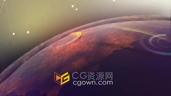 视频素材-数字世界地图计算机新闻介绍地球背景动画