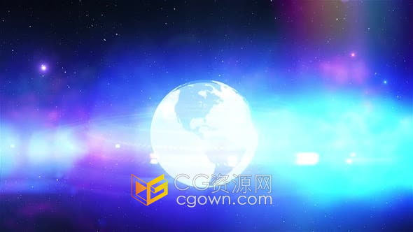 视频素材-数字世界地图新闻节目背景光效地球动画素材