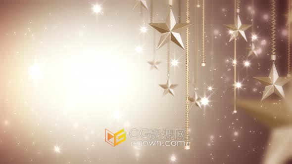 4K婚礼庆典情人节活动背景视频素材香槟色调浪漫粒子闪耀星光动画