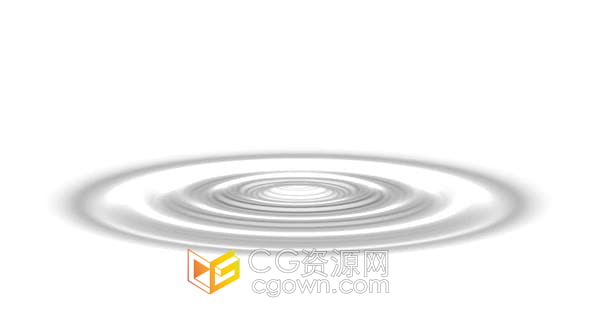 视频素材-3d灰色水波纹动画柔软纯净波浪液体表面涟漪效果背景