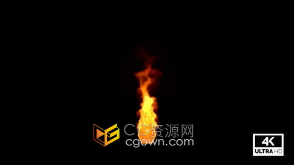 视频素材-带Alpha通道爆炸火焰喷射器火元素燃烧动画