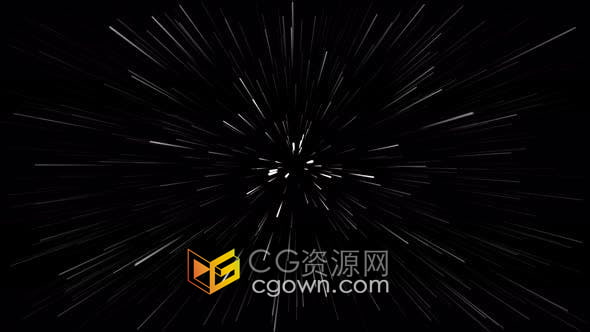 视频素材-抽象三维空间感光速粒子四射能量爆发技术背景