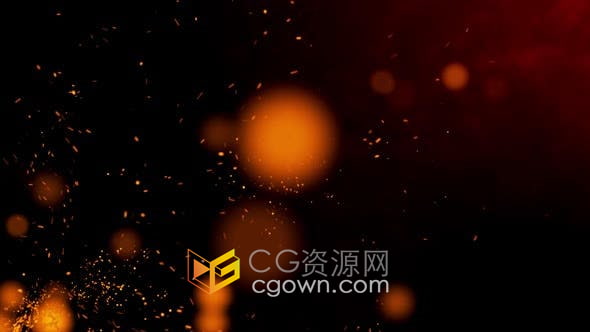 视频素材-飞火余烬火花火焰粒子无缝循环动画背景素材