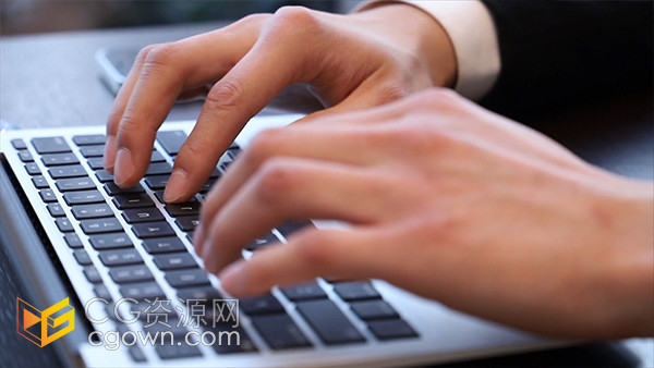 升格实拍商务人士敲笔记本巧克力键盘打字实拍视频