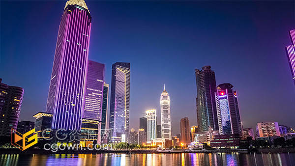 武汉城市地标西北湖夜景实拍视频素材